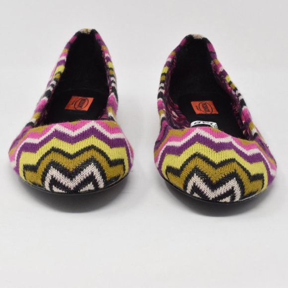 Missoni Target Chevron Zig Zag Ballet Flats NWOT 6 Ballerina Boho Shoe - Picture 2 of 11